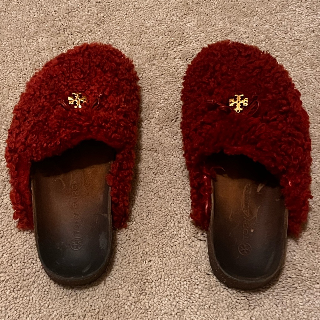 Tory Charm Mammouth Shearling Mules